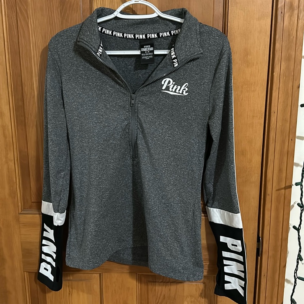 Pink quarter zip, fleece lined